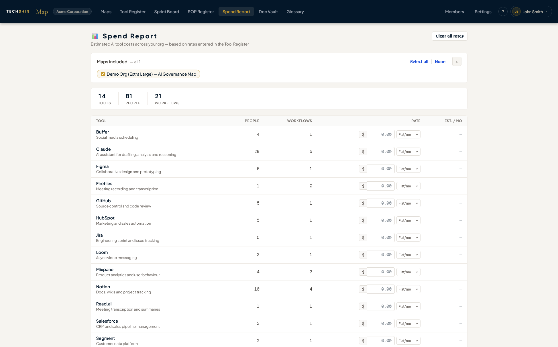 Spend Report